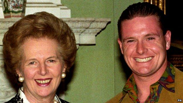 Margaret Thatcher and Paul Gascoigne