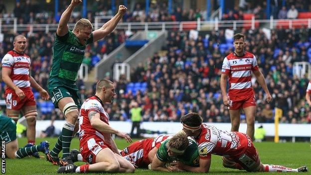 London Irish host Gloucester at the Madejski Stadium in Reading