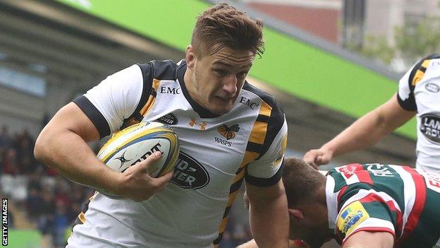 Sam Jones in action for Wasps