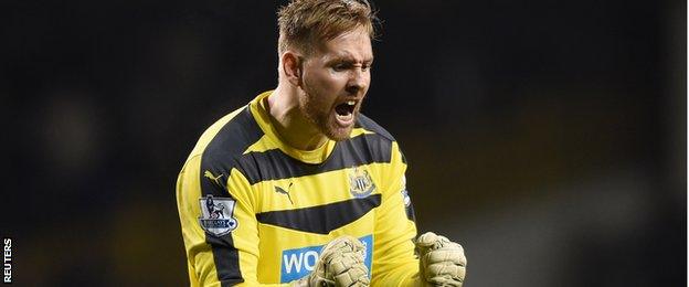 Newcastle United keeper Rob Elliot