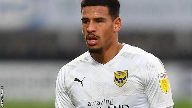 Marcus McGuane in action for Oxford United