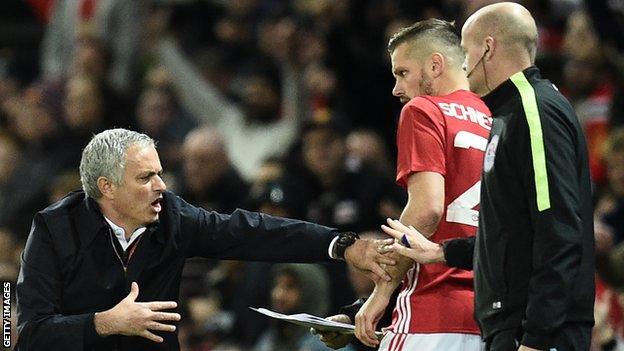 Jose Mourinho (left) and Morgan Schneiderlin