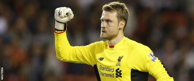 Liverpool goalkeeper Simon Mignolet