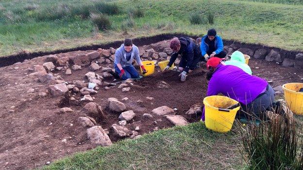 House foundations in Belfast hills