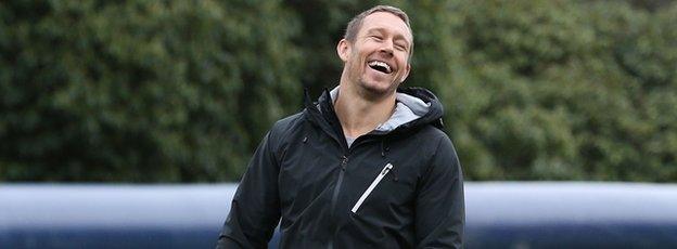 Jonny Wilkinson attending an England training session