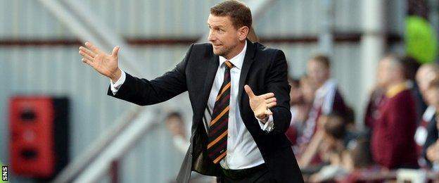 Motherwell manager Ian Baraclough