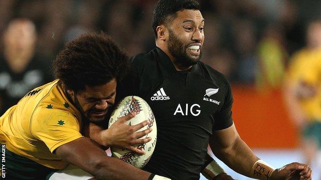 Lima Sopoaga in action for New Zealand against Australia