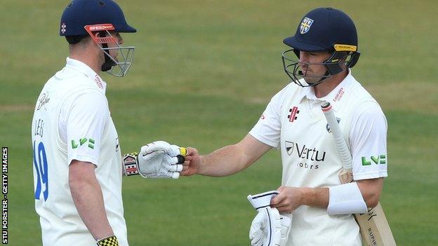 The 208-run stand between Will Young (left) and Alex Lees was the highest opening partnership by Durham against Warwickshire, beating the 202 put on by Graeme Fowler and Wayne Larkins at Feethams, Darlington in 1993