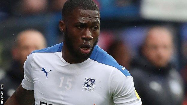 Corey Blackett-Taylor in action for Tranmere