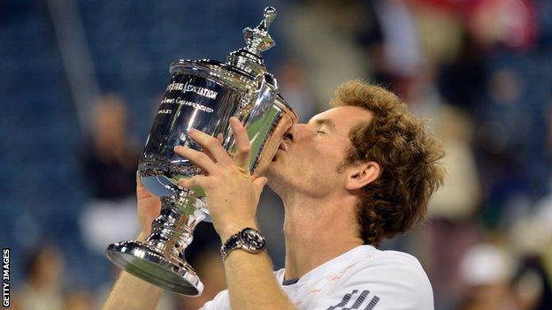 Andy Murray with the US Open trophy in 2012