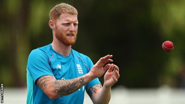 England all-rounder Ben Stokes prepares to catch a ball during training