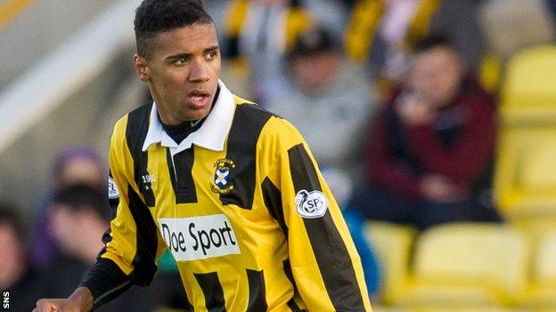 East Fife striker Nathan Austin