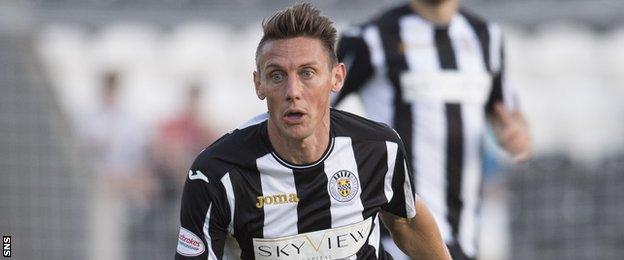 St Mirren striker Darryl Duffy