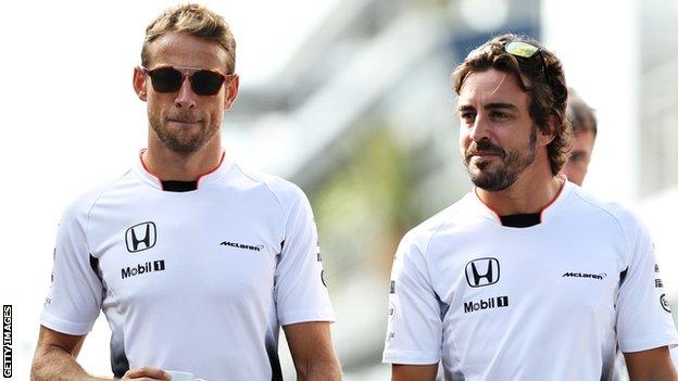 Jenson Button and Fernando Alonso