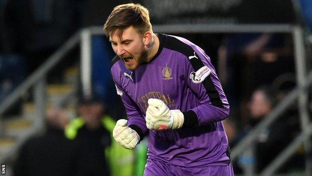 Falkirk goalkeeper Danny Rogers