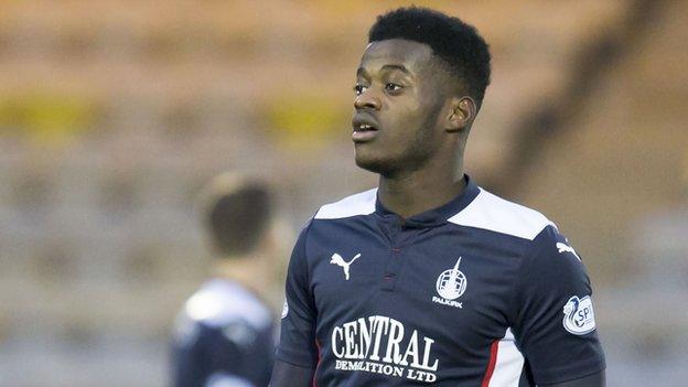 Falkirk striker Botti Biabi