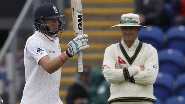 Joe Root (left) and Michael Clarke (right)