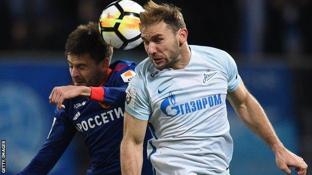 Zenit defender Branislav Ivanovic