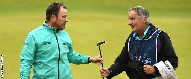 Richie Ramsay and his caddie at the Irish Open