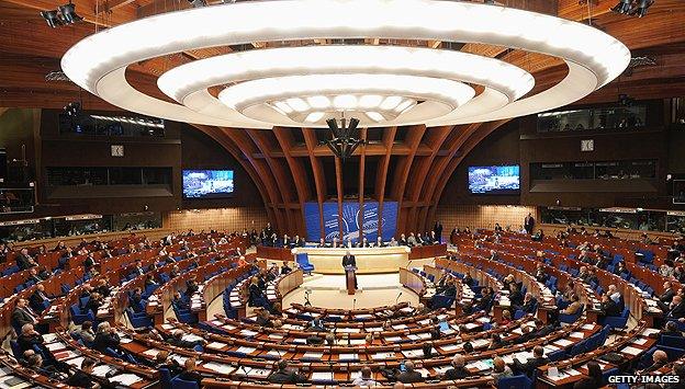 Council of Europe chamber in Strasbourg