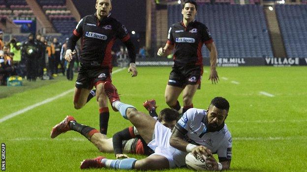 Glasgow's Junior Bulumakau was gifted an early try at Murrayfield