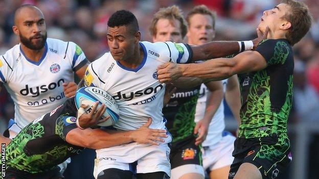 Junior Bulumakau in action for Bath Sevens