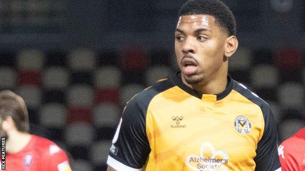 Newport County striker Tristan Abrahams