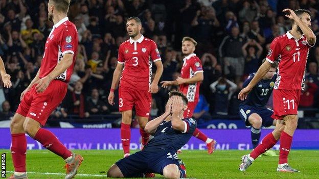 Scotland's Billy Gilmour is left disappointed