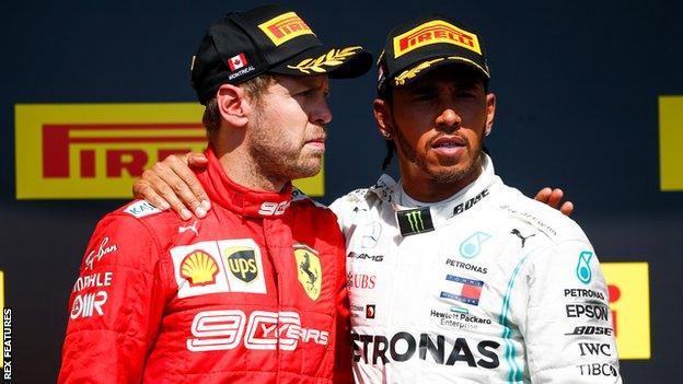 Sebastian Vettel and Lewis Hamilton