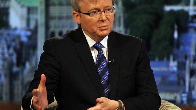 Kevin Rudd, former Prime Minister of Australia and current Foreign Minister, appearing on the Andrew Marr Show