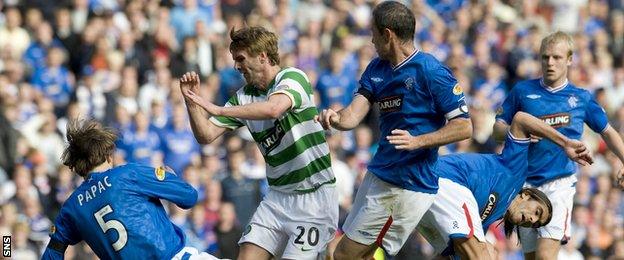 A match between Rangers and Celtic in 2009