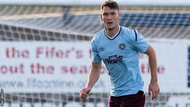 Joe Wright in action for Hearts as a trialist