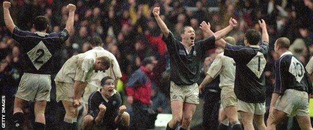 Scotland celebrate beating England