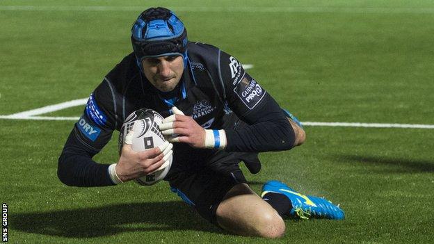 Peter Murchie scored two tries for Glasgow on Saturday