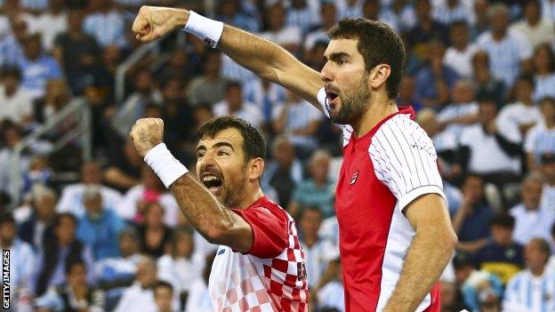 Croatia's Ivan Dodig and Marin Cilic