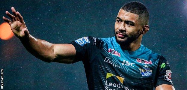 Kallum Watkins in action for Leeds Rhinos