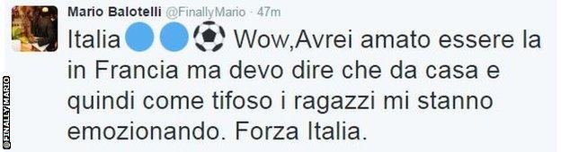 Mario Balotelli twitter