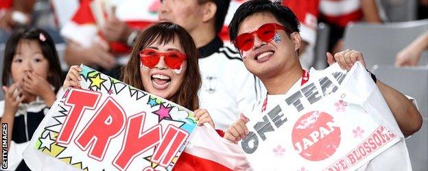 Japan fans back their team