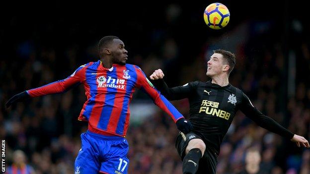 Christian Benteke and Ciaran Clark