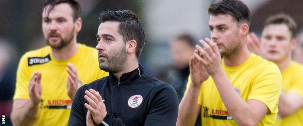 Bonnyrigg Rose midfielder Adam Nelson (centre) scored the winner against Dumbarton