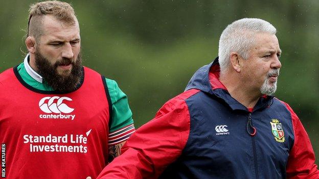 Joe Marler and Warren Gatland