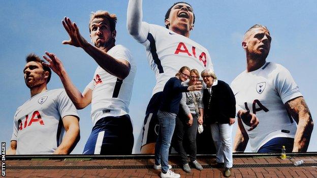 Tottenham fans at Wembley