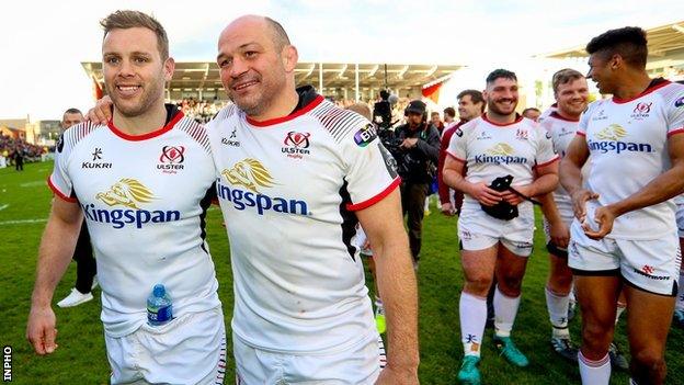 Darren Cave and Rory Best