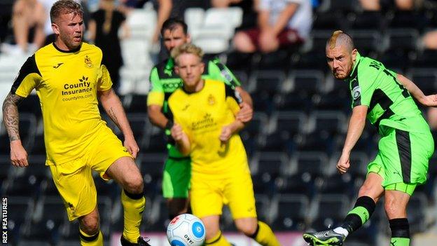 Southport in action against Forest Green