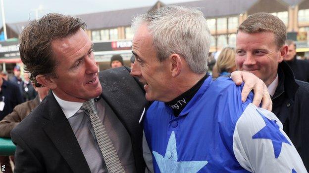 AP McCoy (left) congratulates Ruby Walsh after victory in the Punchestown Gold Cup