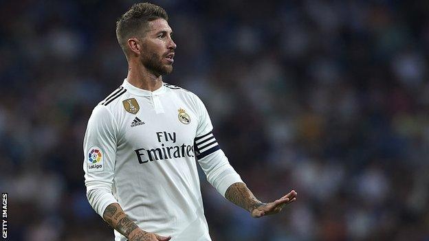 Real Madrid's Sergio Ramos