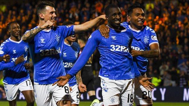 A deflected goal from Glen Kamara proved enough to take Rangers through to the semi-finals of the Scottish League Cup.