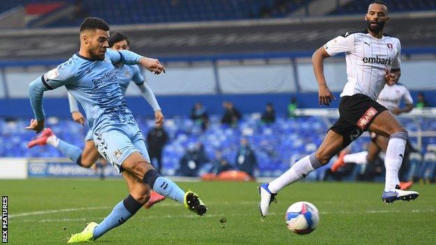 Maxime Biamou scores for Coventry City