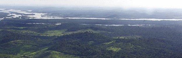 Shot of Amazon river in northern Brazil