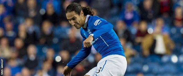 Bilel Mohsni in action for Rangers